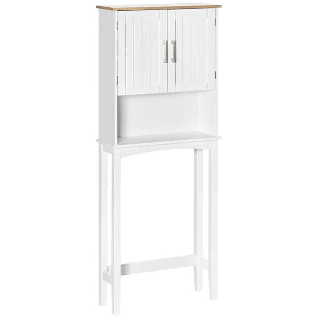 kleankin Mueble para Debajo del Lavabo Armario de Suelo para Baño de Madera  con 2 Puertas y Estante Interior Ajustable Estilo Moderno Carga 40 kg  60x30x60 cm Blanco : : Hogar y cocina