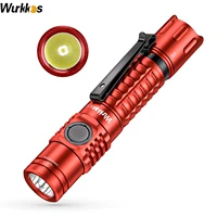 wurkkos new fc12 type c rechargeable ipx8 edc tactical 18650 flashlights torches led sft40 2000lm atr power indicator hiking