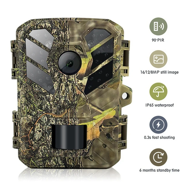 

Outdoor High-Definition Tracking Camera Cellular Trail Cameras Full HD 1080P 24Mp Infrared Induction Night Vision Waterproof