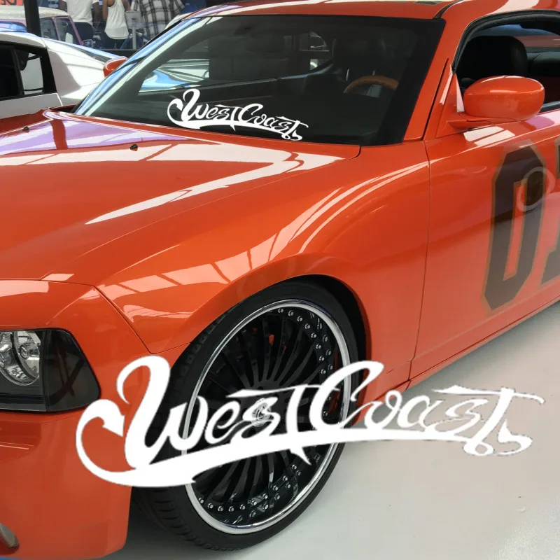

WestCoast Car Decal Stickers Front Rear Windshield Window JDM Style Car Body Decals Waterproof WestCoast Letters Accessories