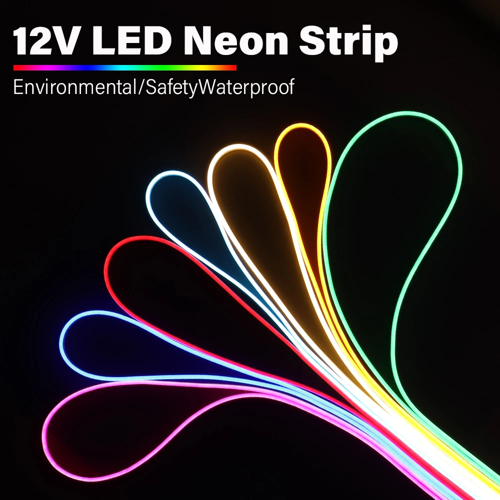 

DC12V Neon light strip 120LEDs/M Flexible Rope Tube Neon Light Waterproof 1M 2M 3M 4M 5M For Home Decoration Neon LED Strip