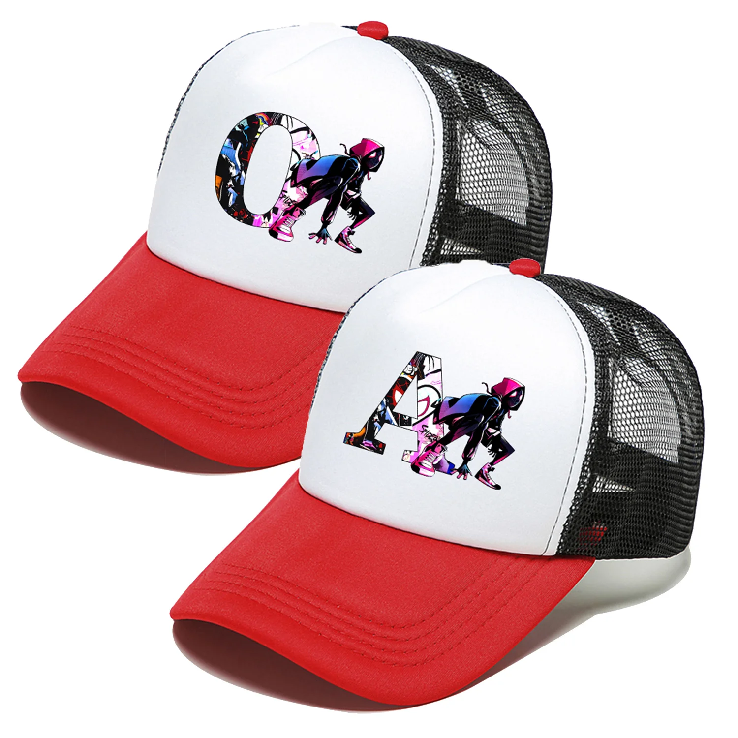 Новинка бейсболка Spidermans с буквами аниме Майлс инициалом букв от A до Z мужские