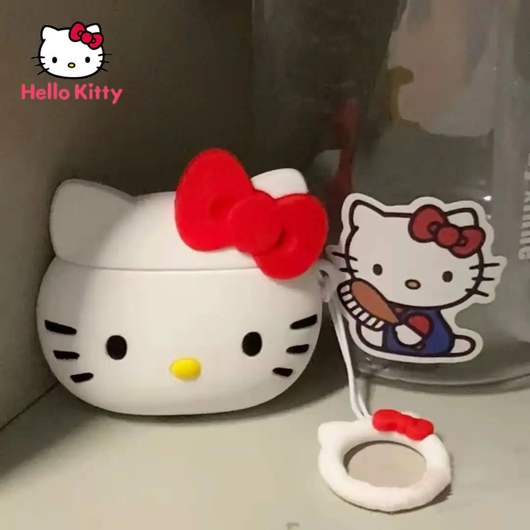 

Hello Kitty Silicone Cartoon Wireless Bluetooth-compatible Earphones Protection for AirPods 1 2 3 Pro Cute Cartoon Cover