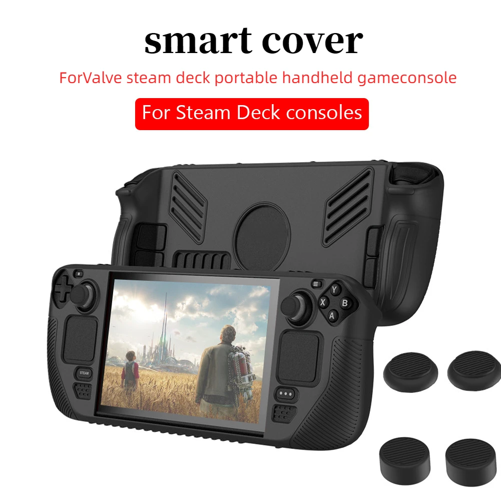 

Soft Silicone Protection Cover Game Host Protection Case Accessories Cover For Steam Deck Case Shell Controller Anti-Scratch