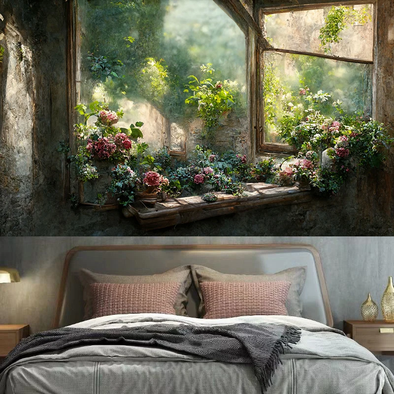 

Цветочный гобелен в стиле ретро