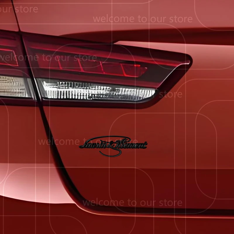 Фото 3D L & K автомобильная наклейка, эмблема из цинкового сплава для Skoda Enyaq Octavia Superb Kodiaq RS Yeti, аксессуары для кузова, металлический значок на задний багажник, наклейка №2