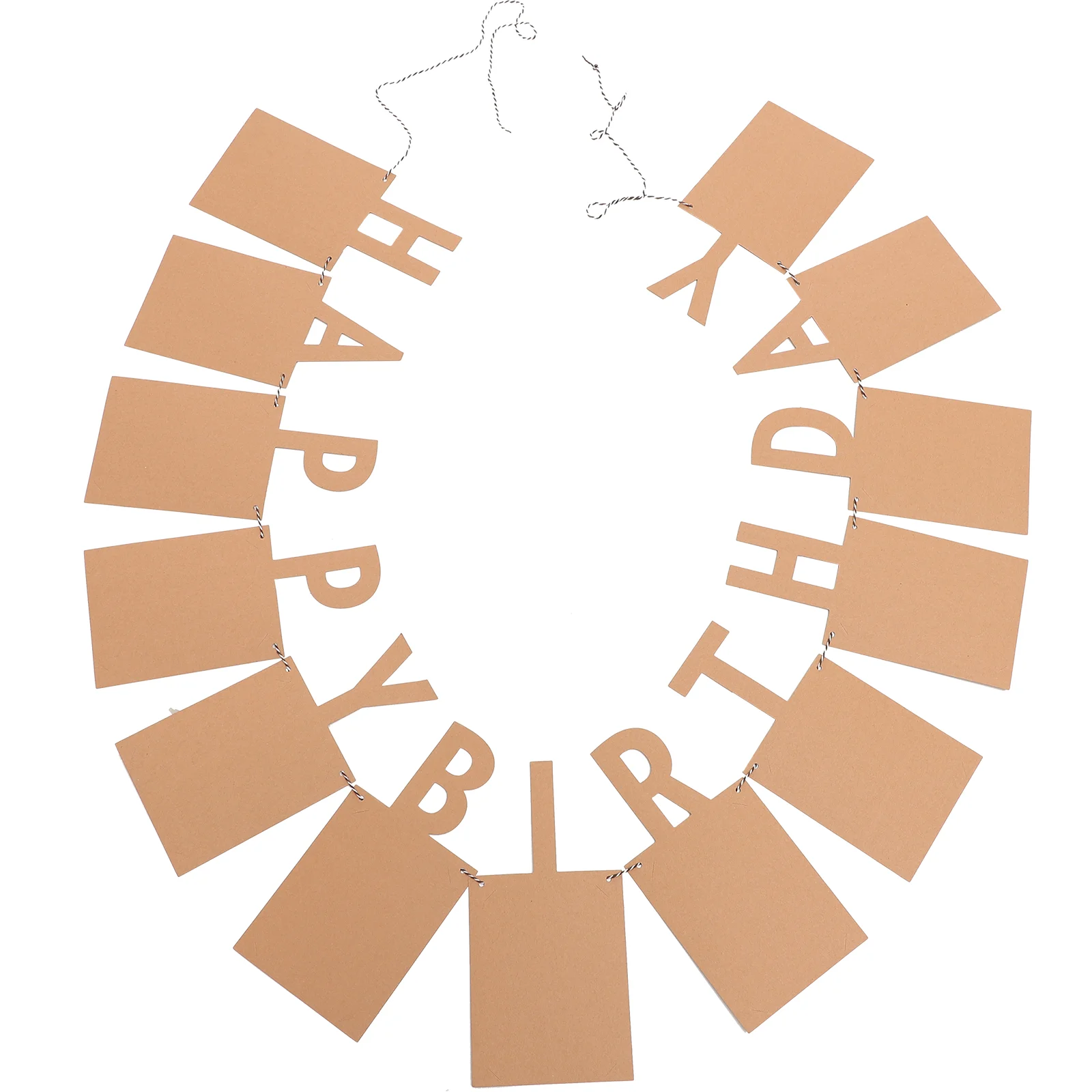 

Happy Birthday Letter Banner Paper Banner Photo Wall Display for Birthday Festival Party Decoration (Kraft Paper)