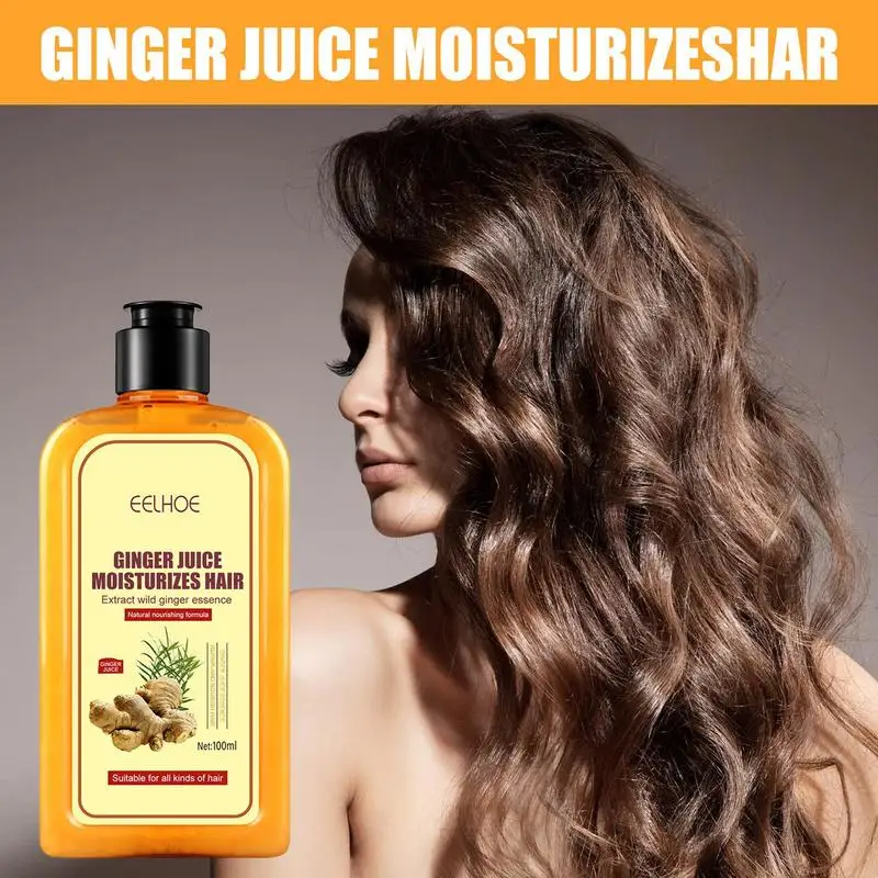 

100ml Ginger Shampoo Anti-hair Loss And Dandruff Effectively Moisturizes And Repairs Hair Growth Shampoo For All Hair Types