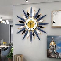 nordic style luxury iron wall hanging clock simple household living room fashion circular quartz wall watch home decoration