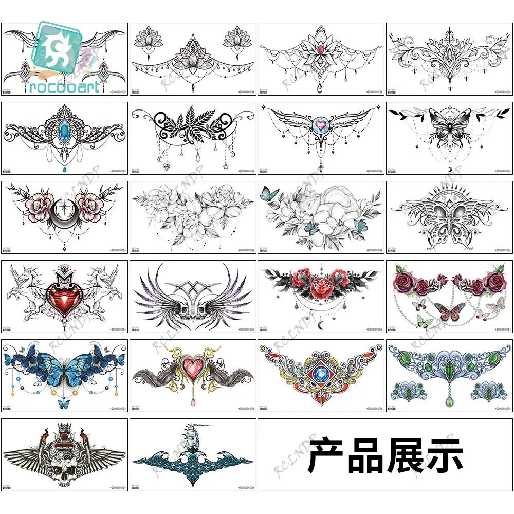 Ly Chest Clavicle Chest Sexy Flash Tatoo Fake Tatto Body Art For Men Woman