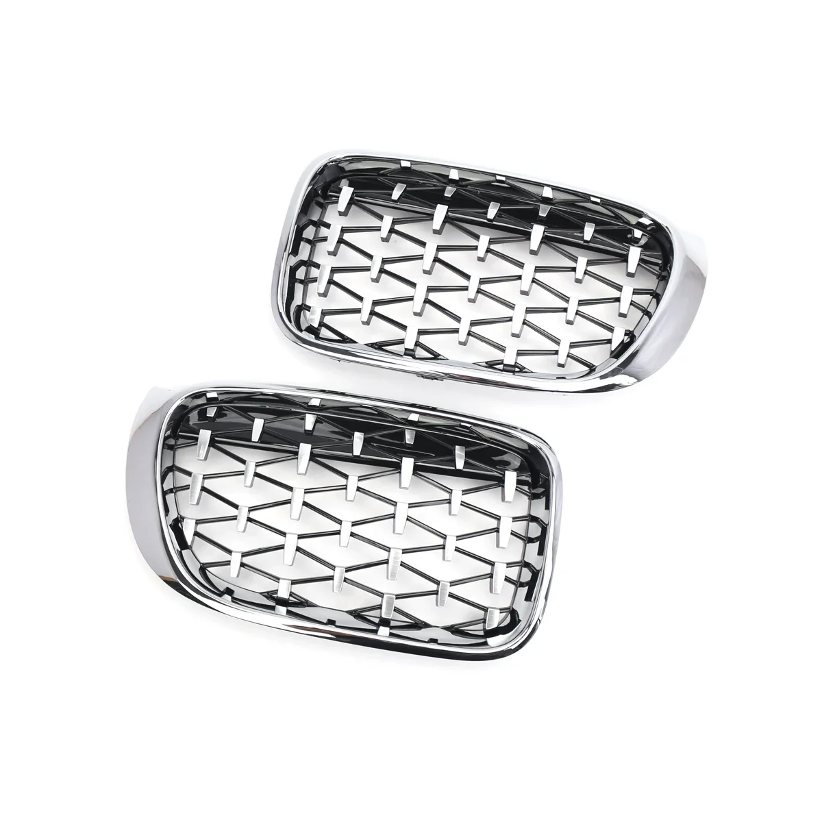 Хромированная Серебряная Бриллиантовая решетка радиатора в стиле метеорита