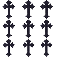 10pcslot jesus cross patch iron on patches for clothing thermoadhesive patches on clothes embroidered fusible patch sew stripes