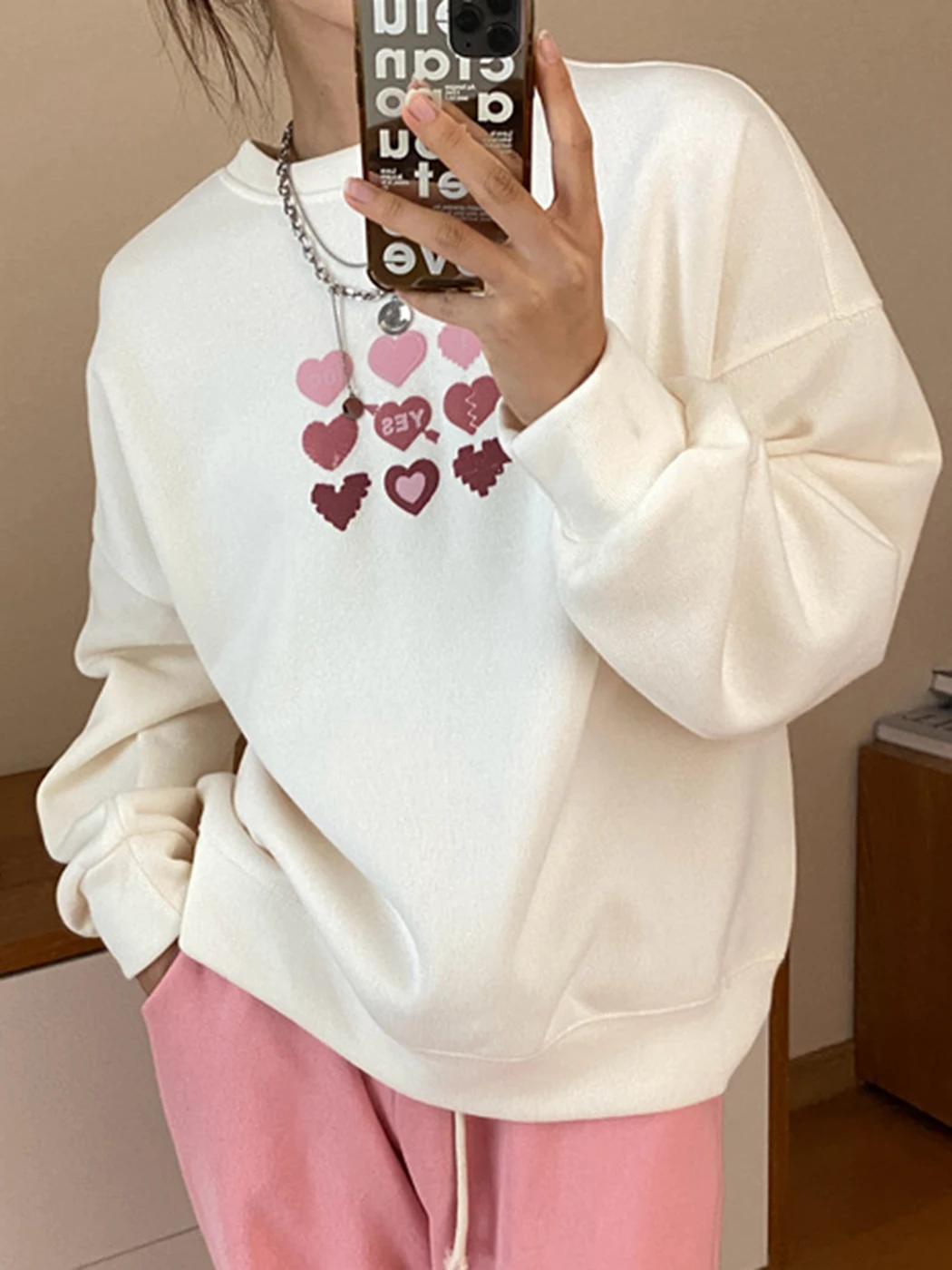 

Pirate Hippie Hearts Graphic Sweatshirt Woman 2022 Autumn Cotton Cozy Pullovers Femme Casual Fashion Creative Pull Hoodie Tops