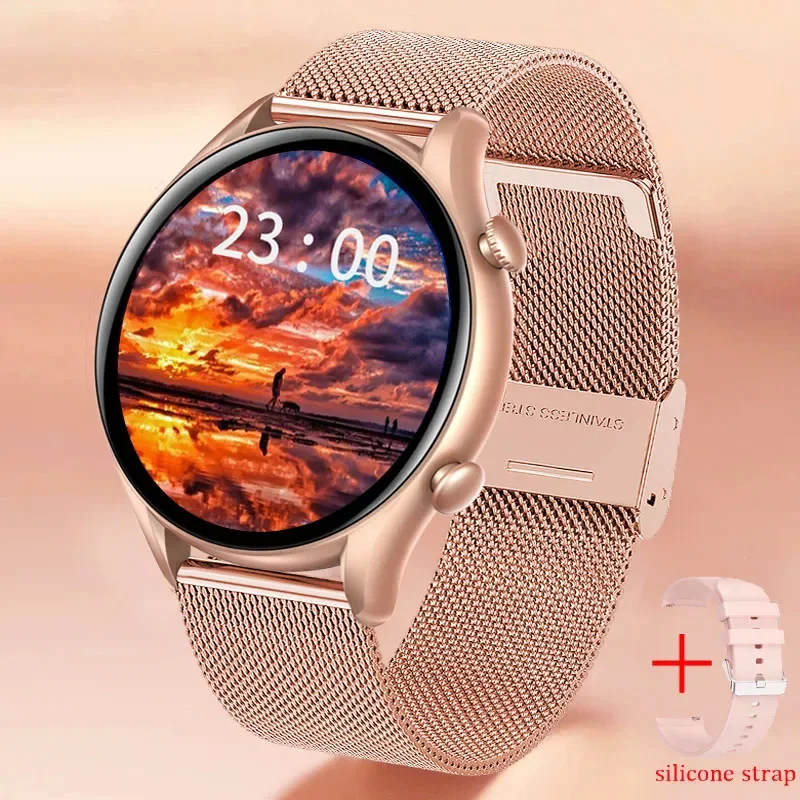 

2022 New 360*360 HD Screen Fashion Ladies Smart Watch Bluetooth Call Watches Men Heart Rate Blood Oxygen Smartwatch Women Health