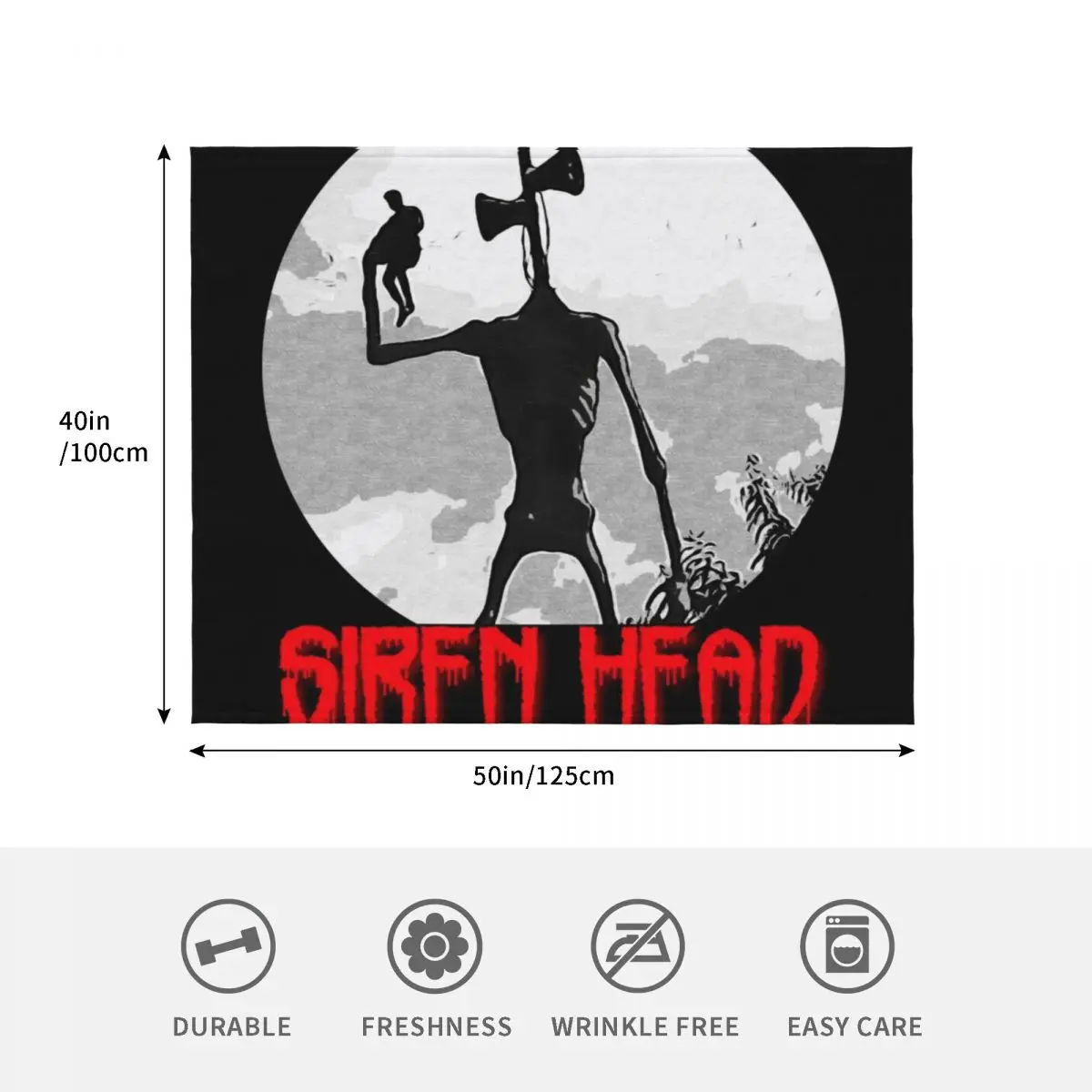 Фото Декоративный мягкий плед Siren Head для дивана и кресла №4