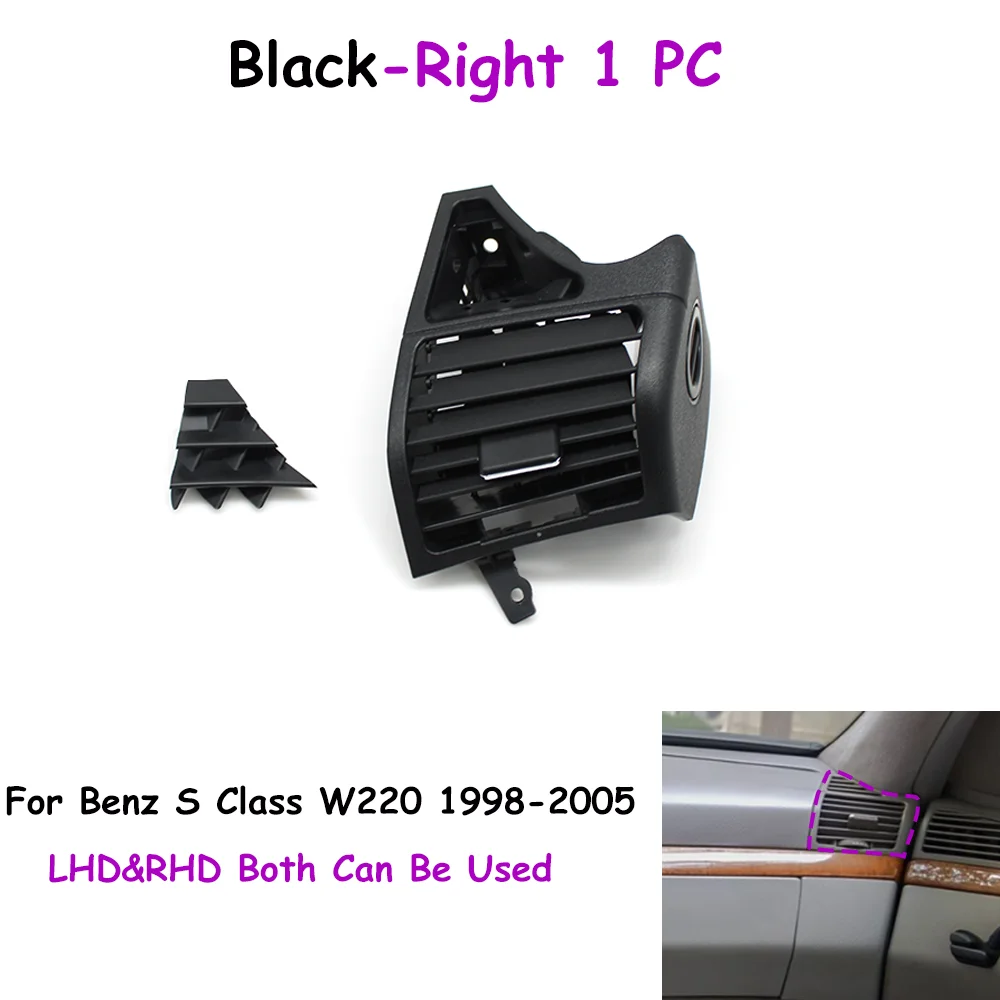 

W220 Автомобильная передняя левая и правая решетка вентиляционного отверстия переменного тока, крышка панели для Mercedes Benz S Class 1998-2005 2208300154 2208300254
