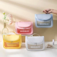 women portable transparent cosmetic bag waterproof toiletry storage pouch makeup kits bath wash bag travel organizer beauty case