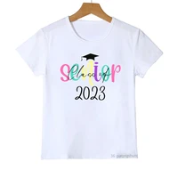 t shirt for girlsboys graduation 2023 graphic print for kids graduation gift clothing t shirts cute kids tshirts white tops