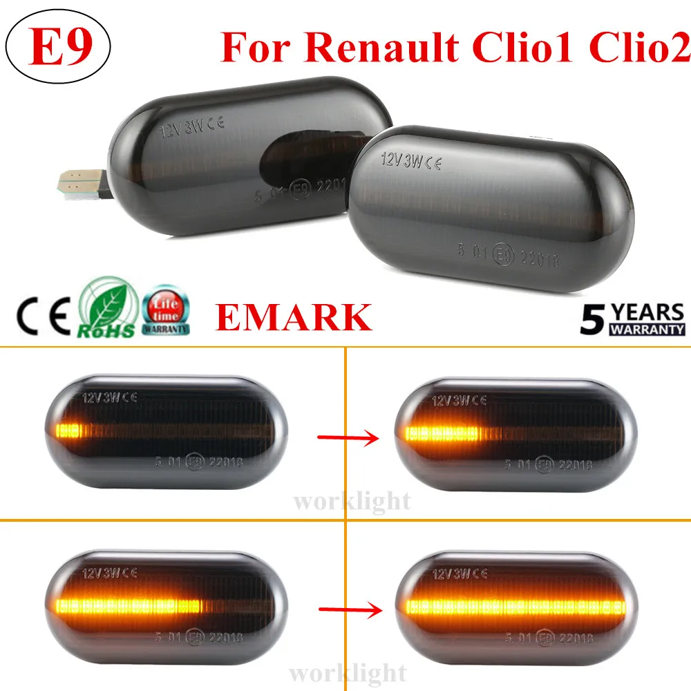 

Последовательный мигающий светодиодный поворотный сигнал, боковой габаритный фонарь для Dacia Duster Dokker beargy Renault Megane 1 Clio1 2 KANGOO ESPACE Smart