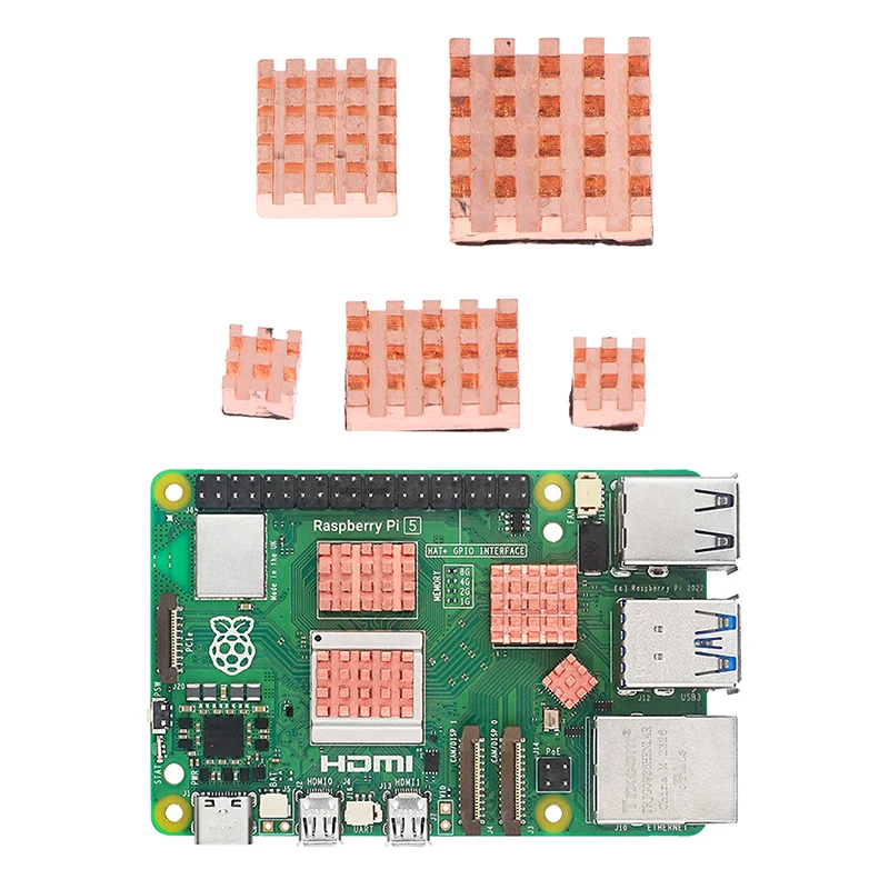 4/5 шт. медный радиатор для RPI 5 Pi5