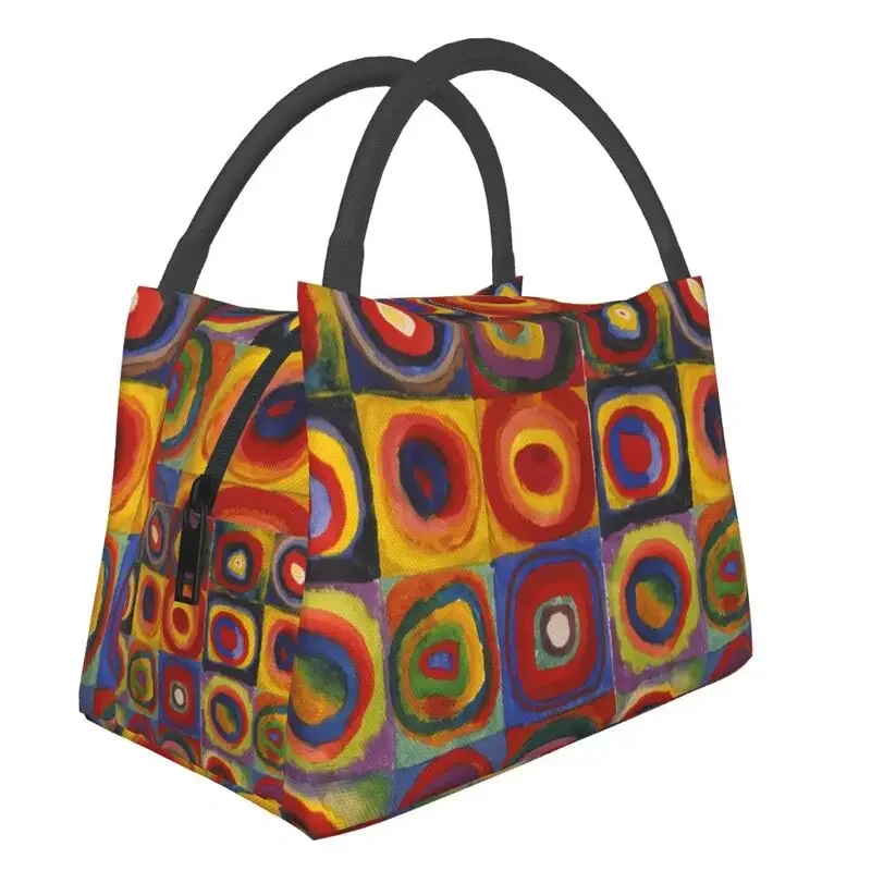

Custom Wassily Kandinsky Lunch Bags Men Women Cooler Thermal Insulated Lunch Box for Picnic Camping Work Travel