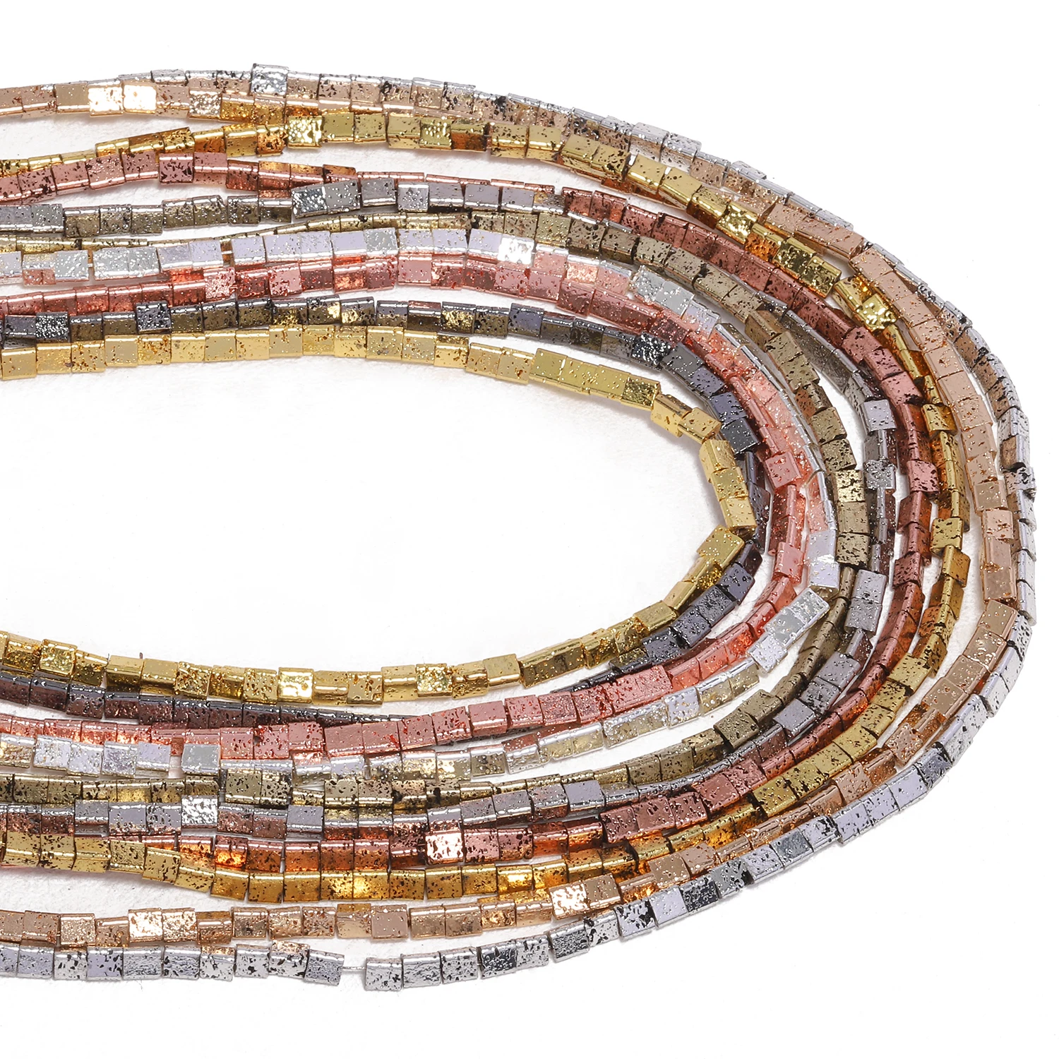 3 мм треугольная колонна из натурального камня вулканической лавы бусины