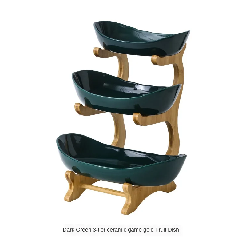 Домашняя трехуровневая столовая посуда для закусок в гостиной креативная