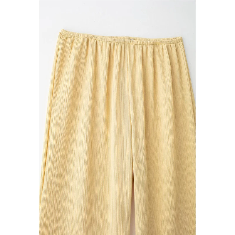 Женский осенний повседневный комплект TRAF с поясом v-образным вырезом высокой