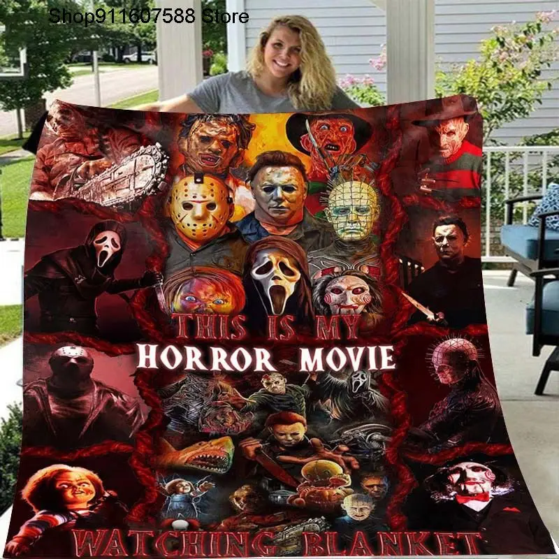 3D одеяло из фильма ужасы фланелевое полиэстера мягкое уютное теплое домашнее