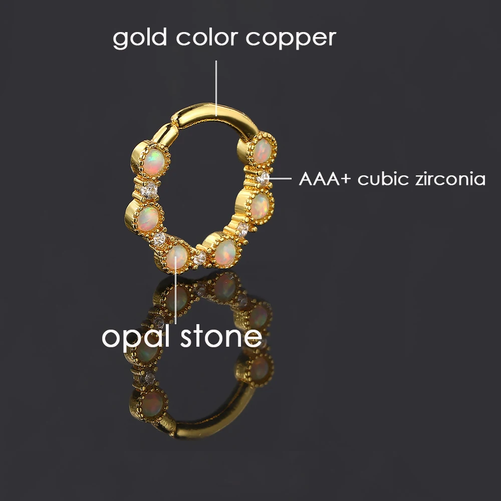 Серьга-гвоздик для пирсинга плоская с кристаллами V-образный хрящ в форме