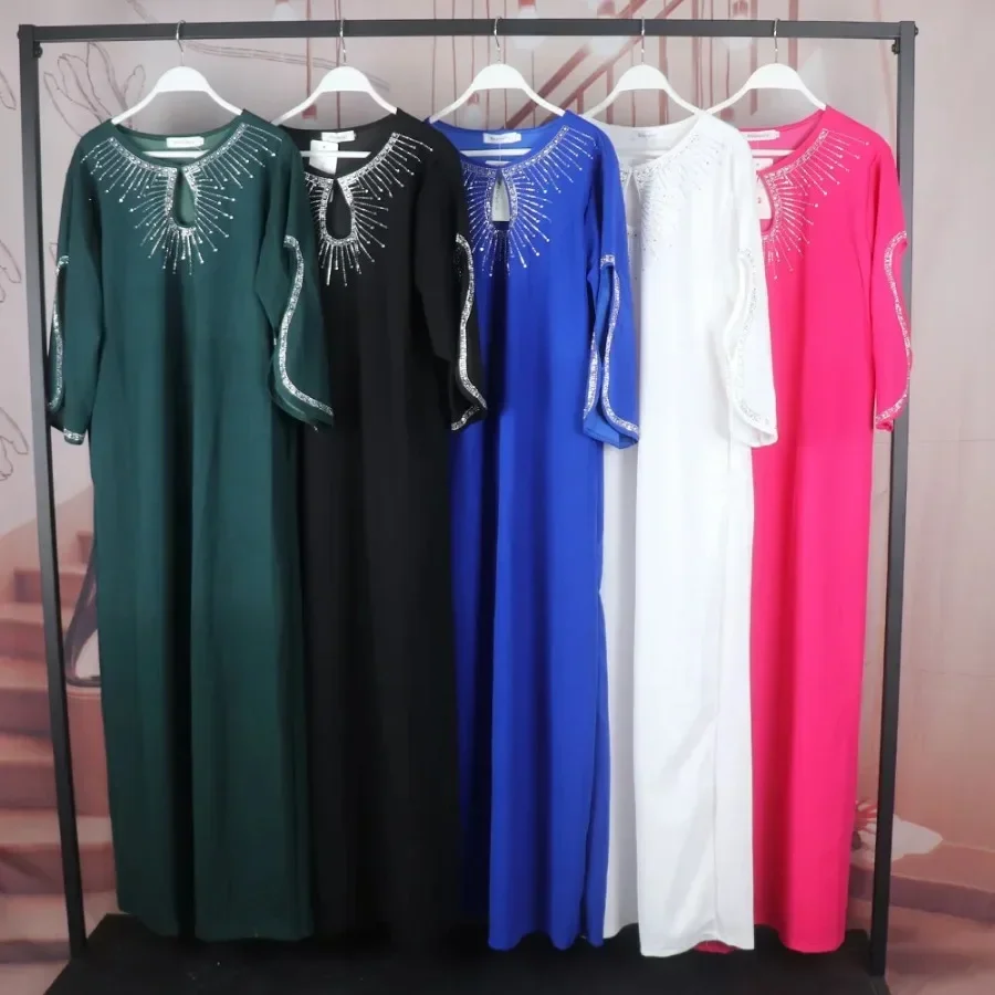 Новое поступление турецкие платья для женщин роскошные африканские со стразами