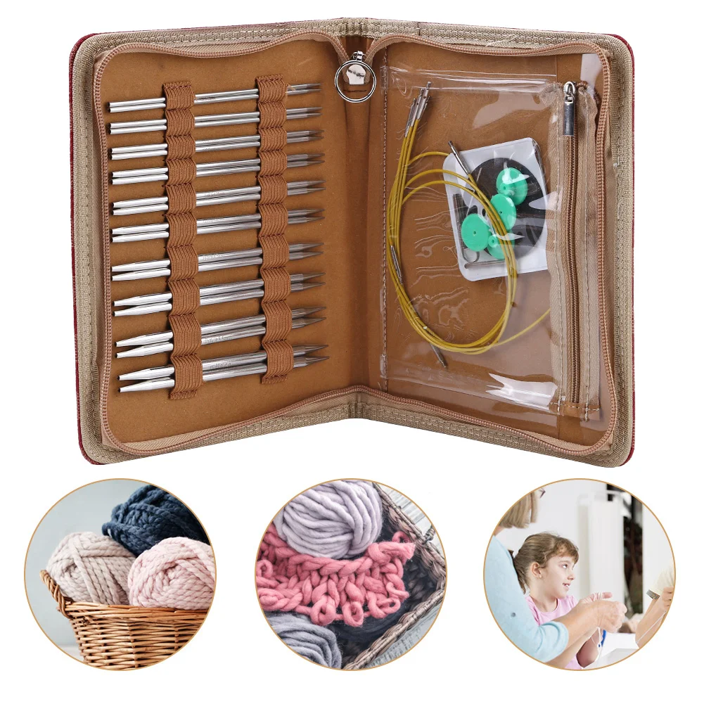 

Многофункциональная быстросъемная круглая искусственная ручная работа сумка для хранения искусственной кожи для шитья