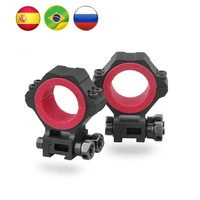 riflescope rings 25 4 30 34 mm tube 6000 joules shockproof universal discovery with red gaskets