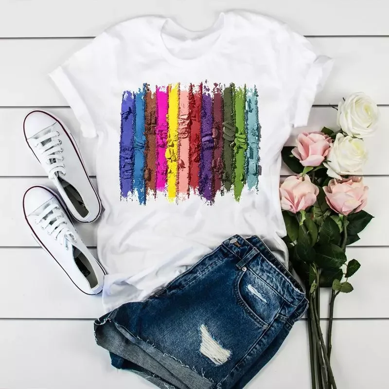 

y2k Women 2021 3D Print 90s Fashion Tops Tumblr Tshirts T Clothes Shirt Womens Ladies Graphic Female Tee T-Shirt Clothing