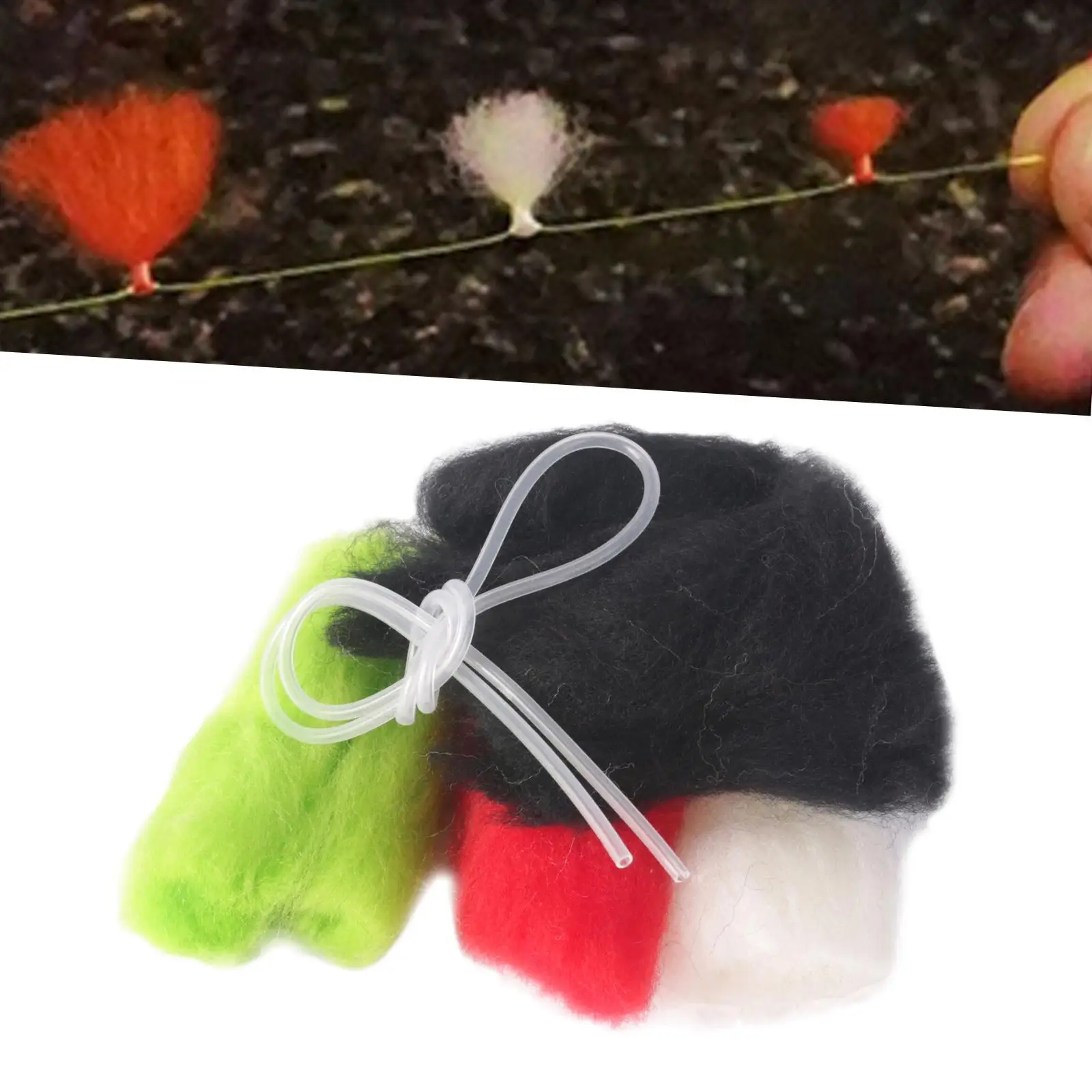

4Pcs/Pack High Quality Strike Indicator Tool Kit Wool Fly Fishing Float Accessories Trout with Tubing for Fly Fishing Four Color