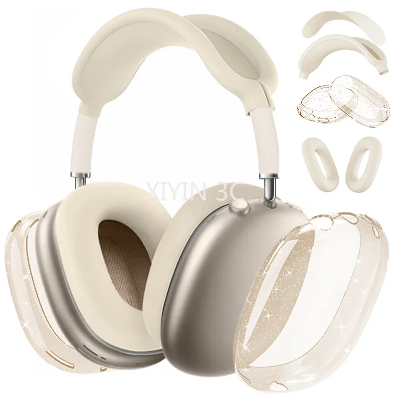 Фото Чехол-накладка из силикона и ТПУ Four in one Starlight Color для наушников AirPods Max/2 (2025 г.), защита от падений и пыли №4