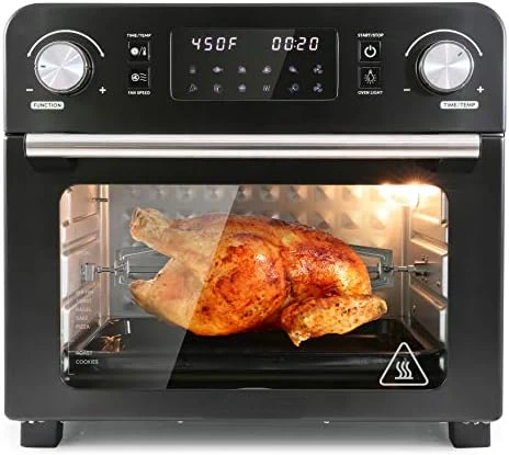 

All Steel Exterior, Programmable 24.5Qt. Air Fryer, 12" Pizza Extra Large Capacity Convection Countertop Oven, Temperature +
