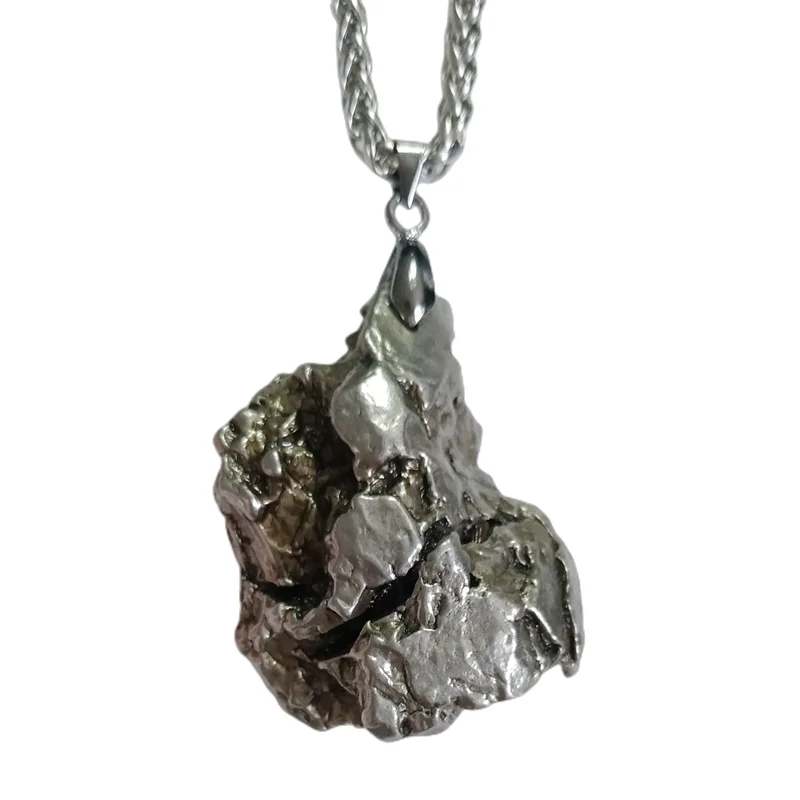 

Campo Del Cielo Exquisite Argentine Iron Meteorite Pendant Natural Meteorite Material Specimen Jewelry