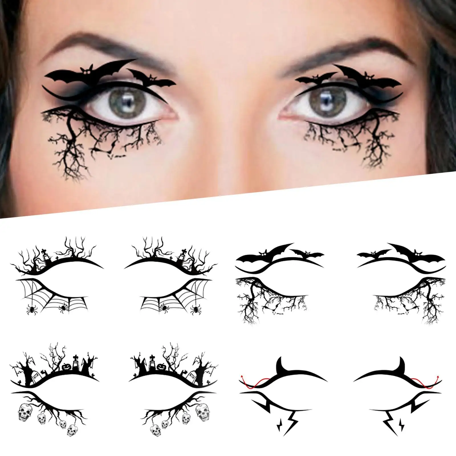 

Eye Liner Stickers Party of Halloween Lace Stickers Daily Wear Premium Material Decoration