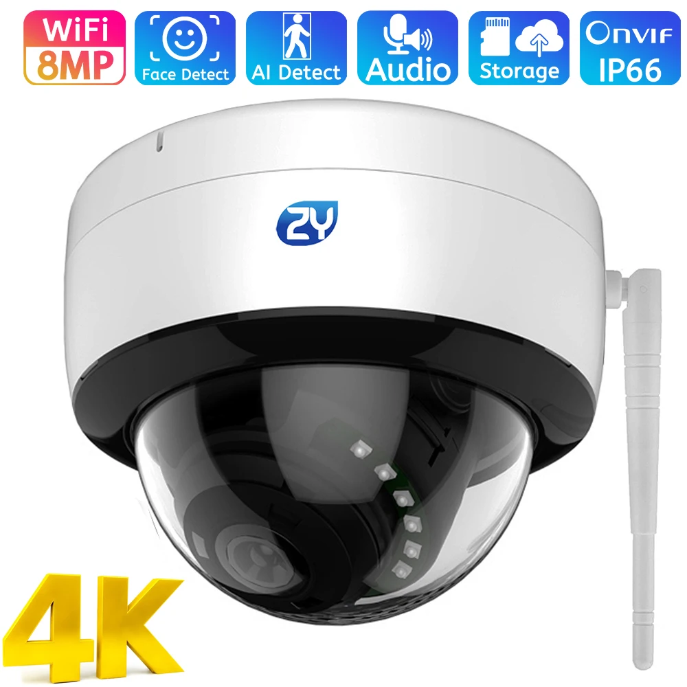 

4K 8MP Wifi Dome Camera Indoor H.265 Onvif Face/Humanoid Detect XMEye IP Camera IR Night Cloud Audio CCTV Surveillance Cameras