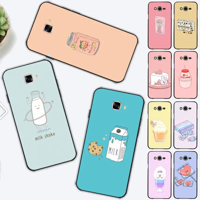 

LVTLV Cute Chocolate Ice Cream Phone Case for Samsung J 2 3 4 5 6 7 8 prime plus 2018 2017 2016 core