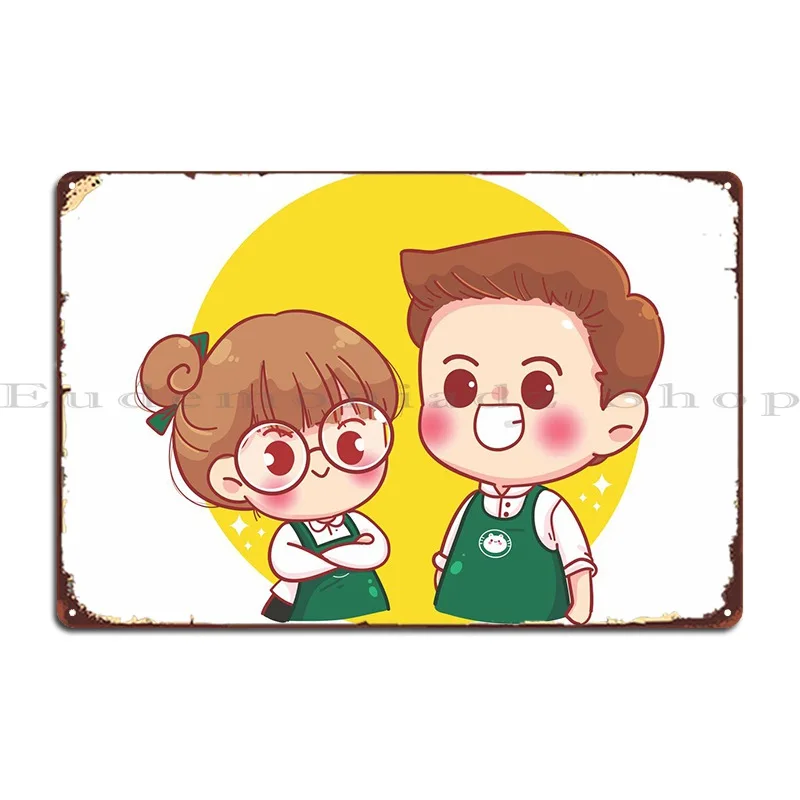 

Мальчик милая металлическая табличка вечерние Bar пещера Настенный декор на заказ жестяные пластинки знак постер