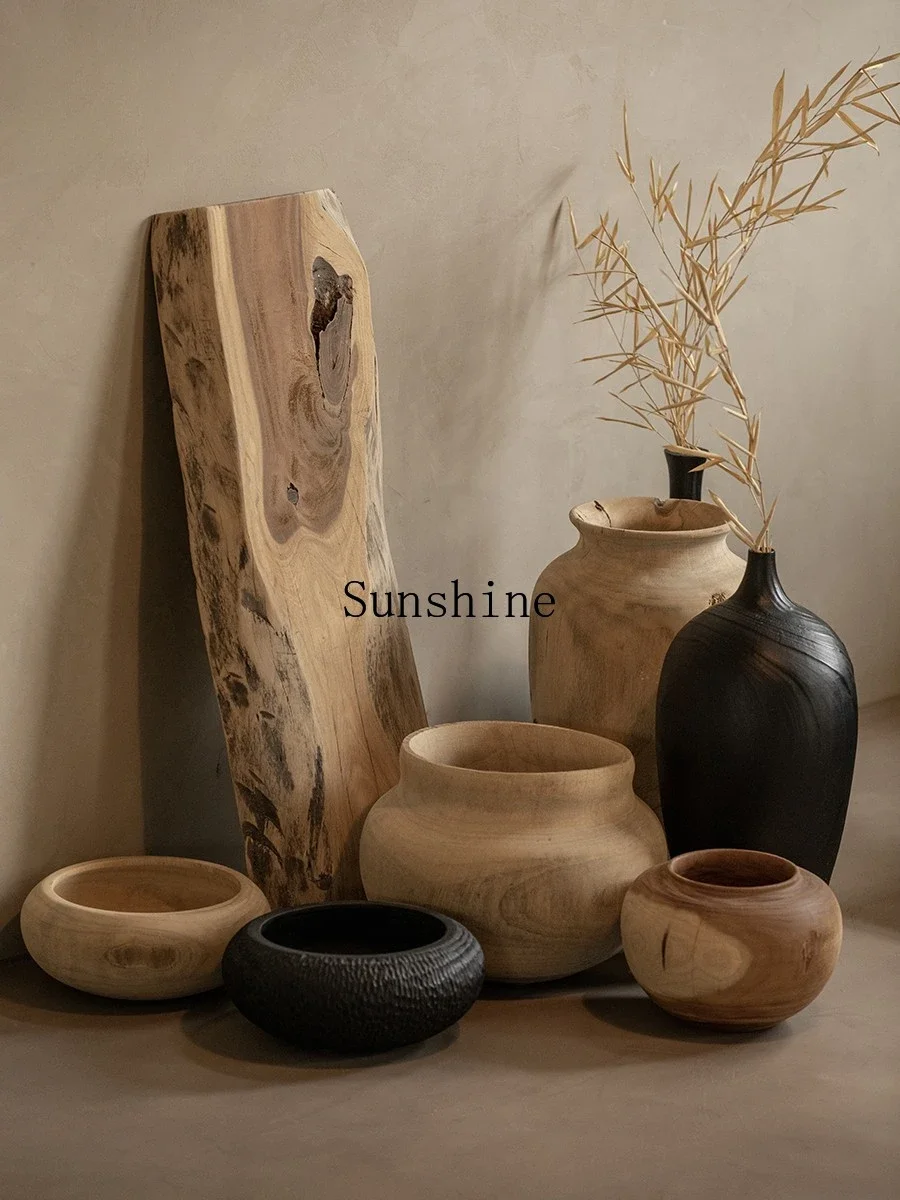 Ваби Sansan Ароматная камфорная посуда для цветов Деревянная банка от пола до Ваза