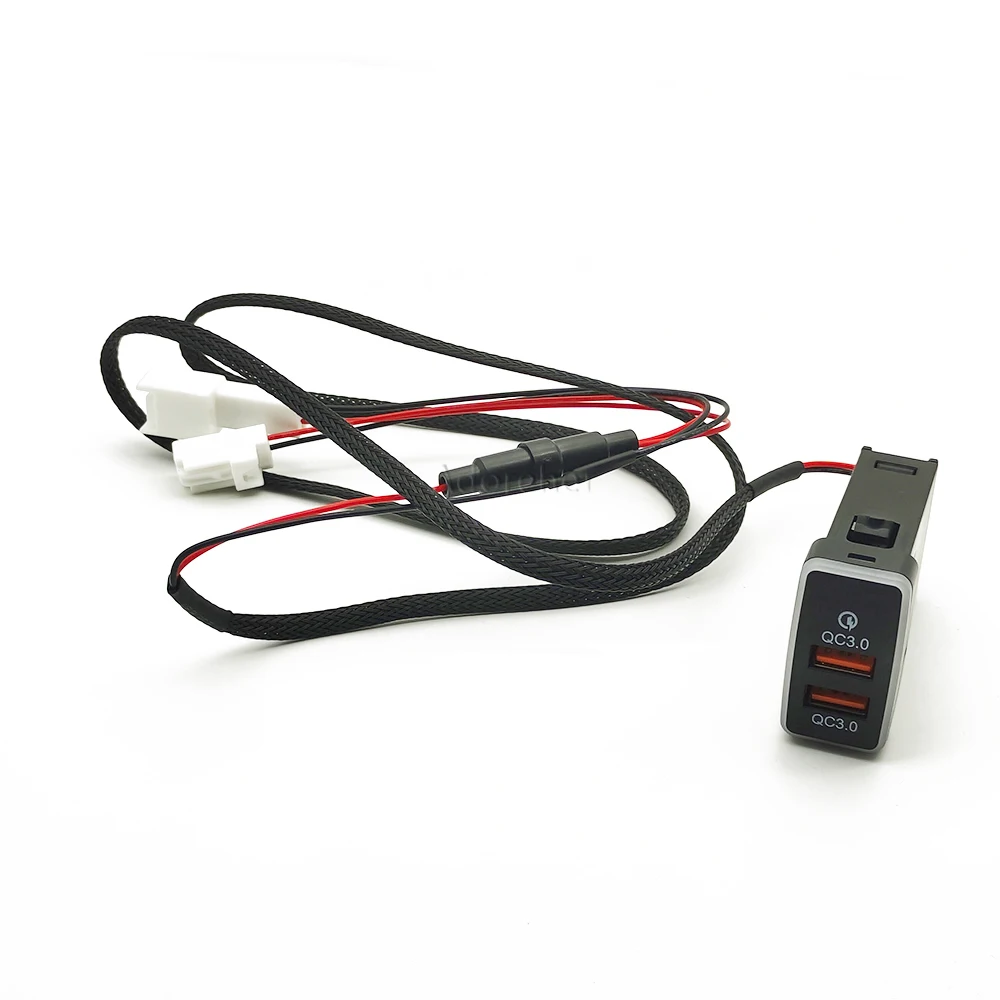 Автомобильное зарядное устройство для быстрой зарядки 12 В/24 В два порта USB разъем