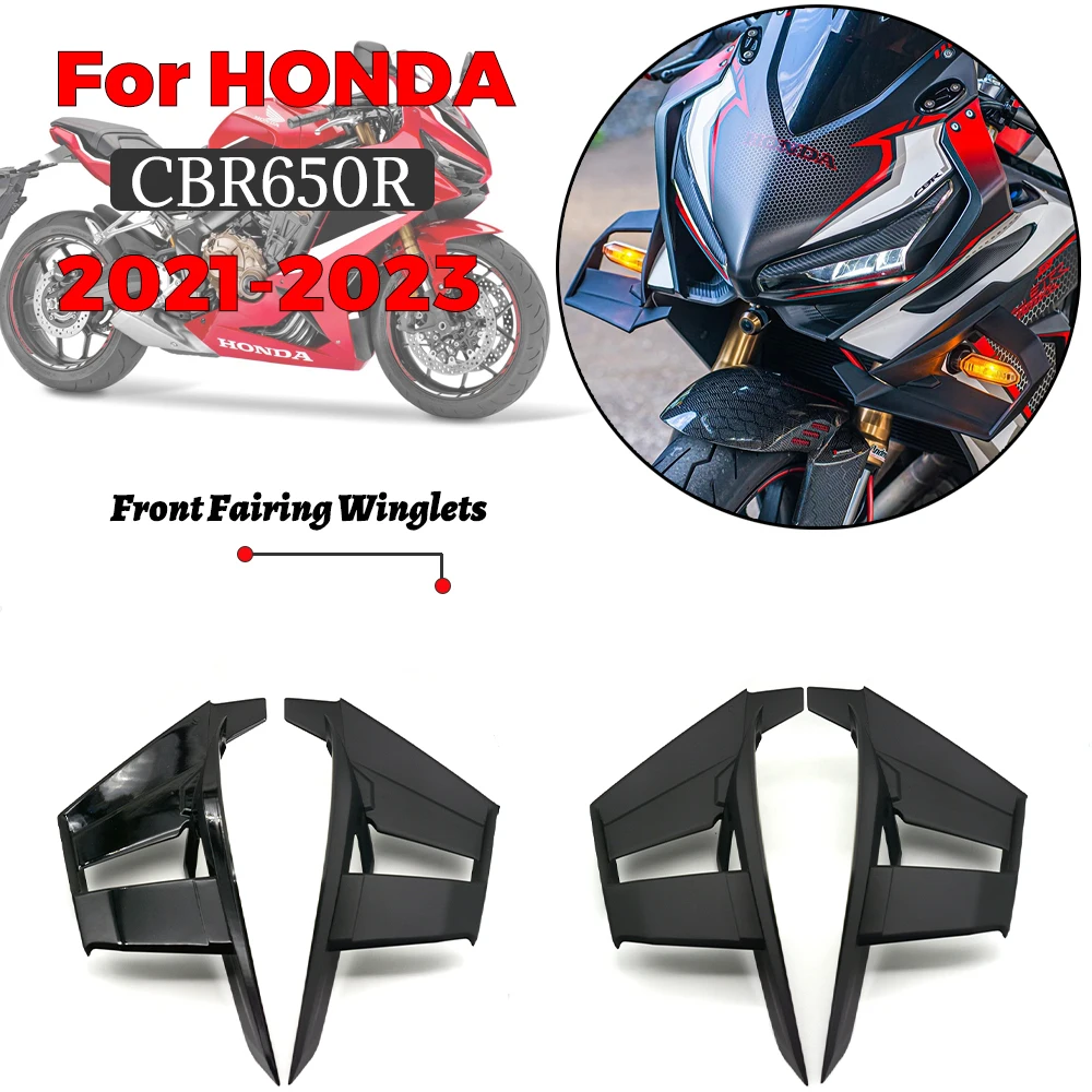 

Winglets Installed By Bolts Fit For HONDA CBR650R CBR 650R 2021-2023 Wings Front Fairing Downforce Moto Parts ABS Plastic