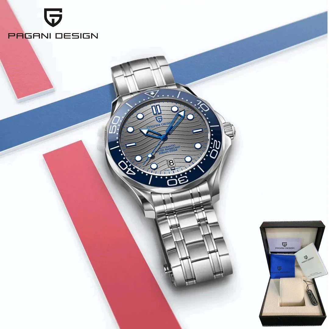 

PAGANI DESIGN Men Hippocampus Series NH35A watch for men 200M Waterproof Luxury Luminous Clock Mechanical Diving All Steel watch