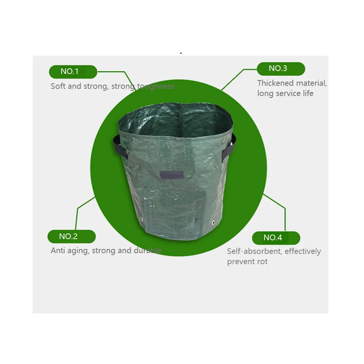 

7 Gallon Potato Grow Bags 6-Pack, Thick PE Fabric Pots for Plants, Handles Potato Planter Bags for Vegetables