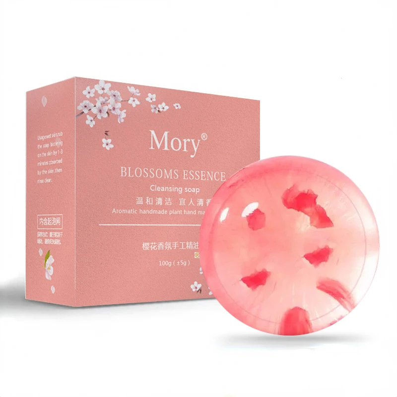 

Fragrance Cherry Blossom Net Mite Clean Acne Handmade Soap Refreshing Control Cleansing Bath Unisex Essential Oil Handmade Soap