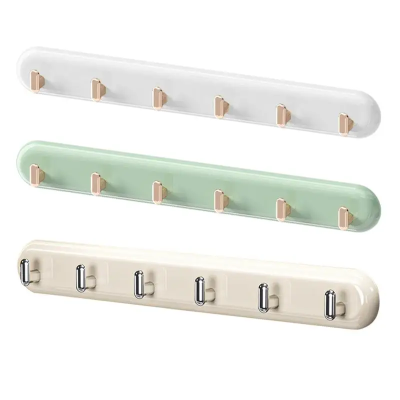 

Multi Purpose Bathroom Wall Hooks Plastic Behind Door Key Cloth Hanger Hook Wall Mounted Towel Organizer Bathroom Accessories