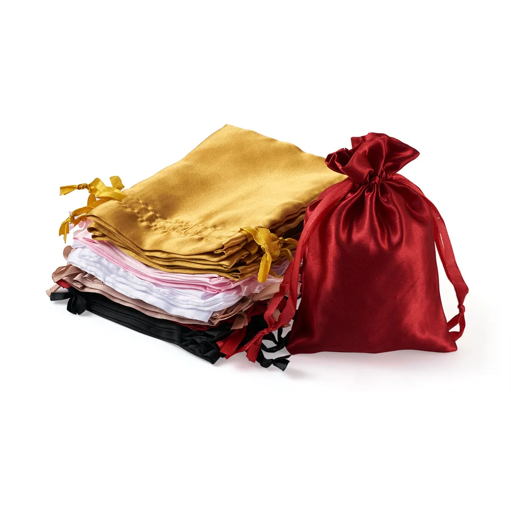 30Pcs Satin Gift Packing Pouches Drawstring Bags Candy Wedding Party Valentine's day Christmas Wedding Party Favor Storage